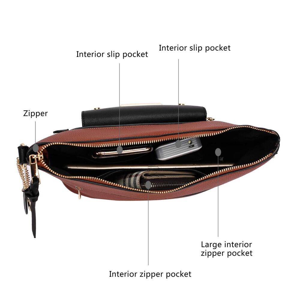 2110 Crossbody Bag , PU Leather Pocketbook Handbag – Designer Side - Picture 5 of 7